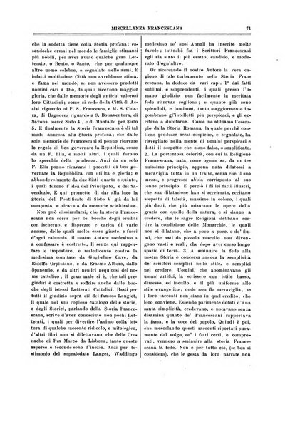 Miscellanea francescana di storia, di lettere, di arti