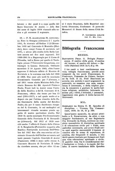 Miscellanea francescana di storia, di lettere, di arti