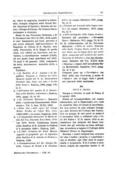 Miscellanea francescana di storia, di lettere, di arti