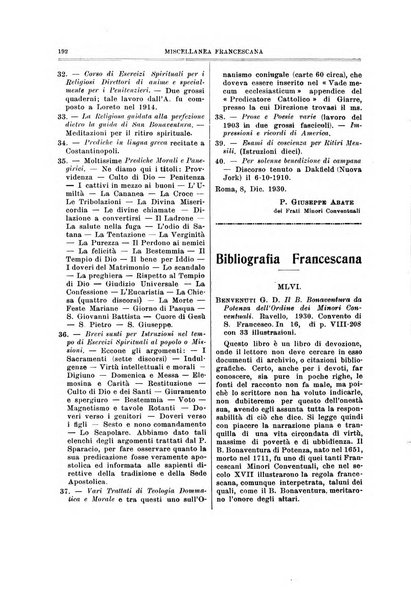 Miscellanea francescana di storia, di lettere, di arti