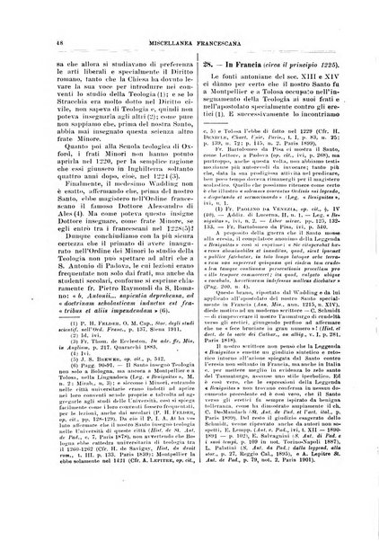 Miscellanea francescana di storia, di lettere, di arti