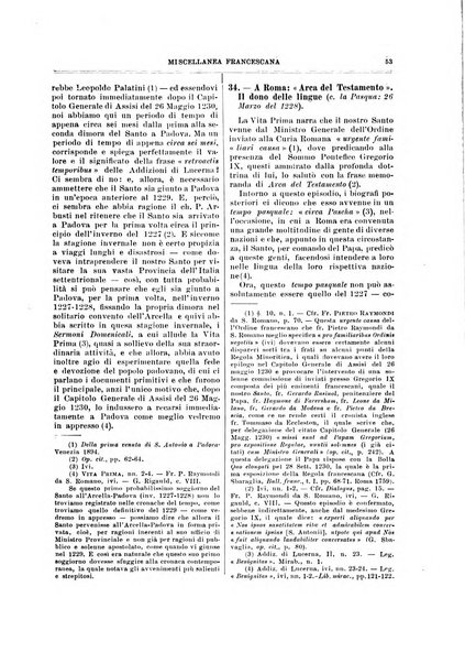 Miscellanea francescana di storia, di lettere, di arti