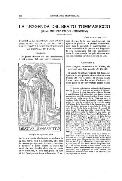 Miscellanea francescana di storia, di lettere, di arti