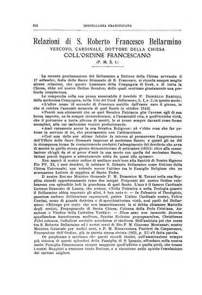 Miscellanea francescana di storia, di lettere, di arti