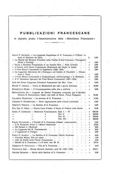 Miscellanea francescana di storia, di lettere, di arti