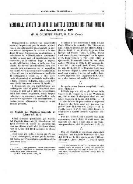 Miscellanea francescana di storia, di lettere, di arti