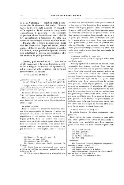 Miscellanea francescana di storia, di lettere, di arti