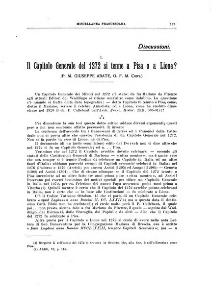 Miscellanea francescana di storia, di lettere, di arti