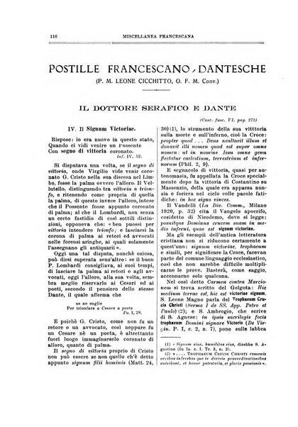 Miscellanea francescana di storia, di lettere, di arti