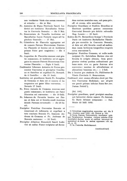 Miscellanea francescana di storia, di lettere, di arti