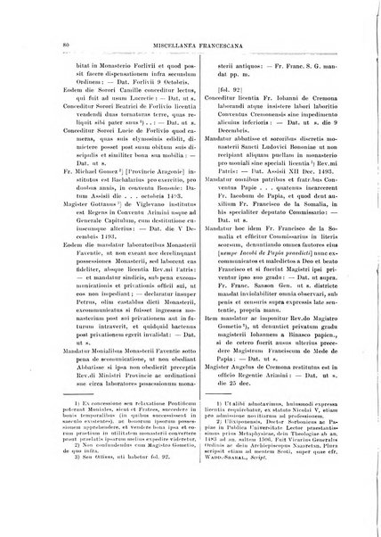 Miscellanea francescana di storia, di lettere, di arti