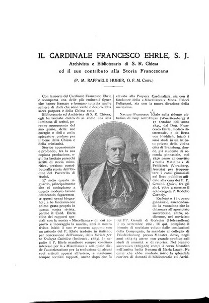 Miscellanea francescana di storia, di lettere, di arti