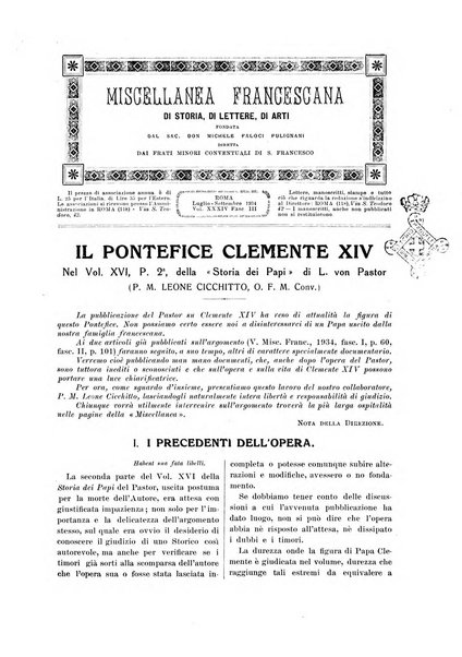 Miscellanea francescana di storia, di lettere, di arti