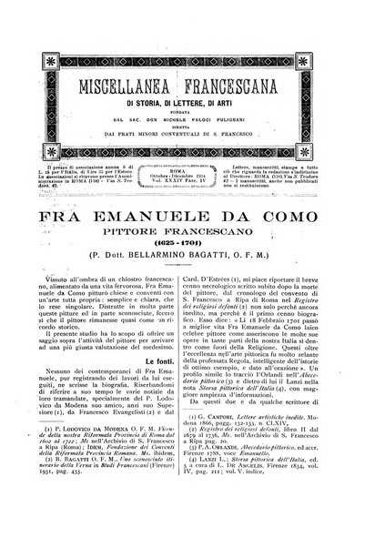 Miscellanea francescana di storia, di lettere, di arti