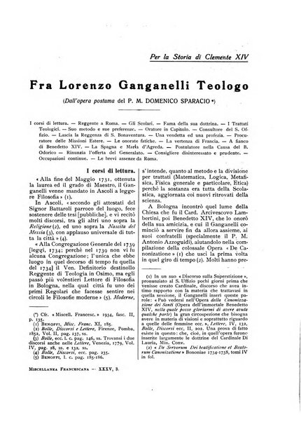 Miscellanea francescana di storia, di lettere, di arti