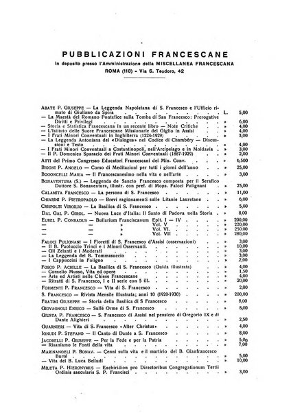 Miscellanea francescana di storia, di lettere, di arti