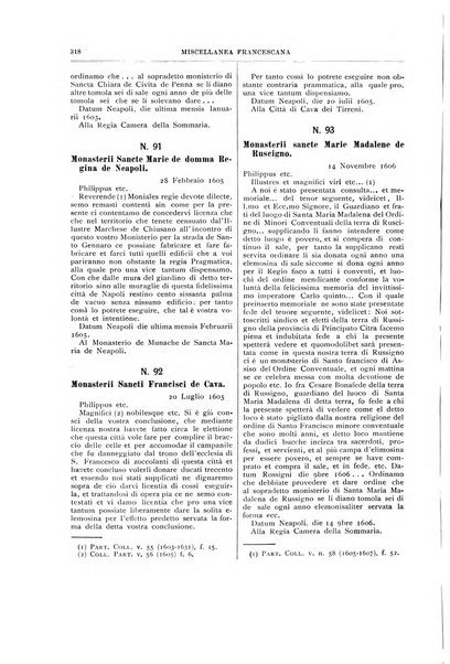 Miscellanea francescana di storia, di lettere, di arti