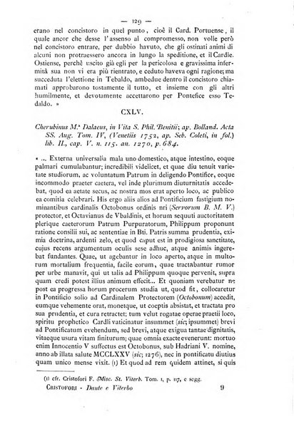 Miscellanea storica romana od archivio di storia medioevale ed ecclesiastica rivista periodica del conte Francesco Cristofori