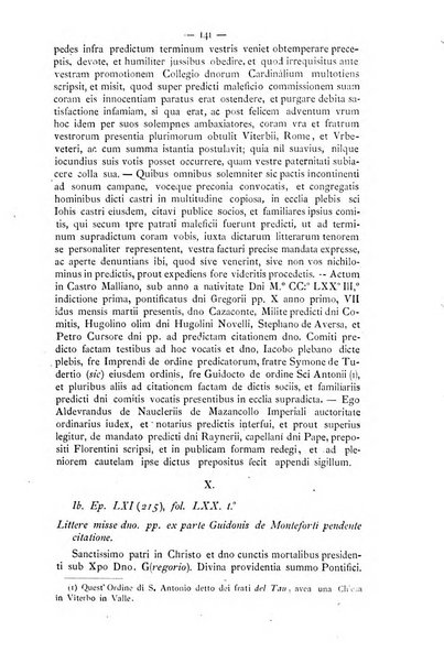 Miscellanea storica romana od archivio di storia medioevale ed ecclesiastica rivista periodica del conte Francesco Cristofori