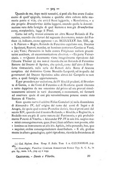 Miscellanea storica romana od archivio di storia medioevale ed ecclesiastica rivista periodica del conte Francesco Cristofori