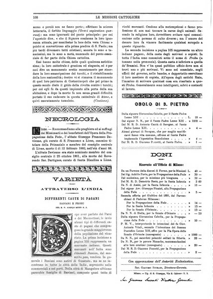 Le missioni cattoliche rivista quindicinale