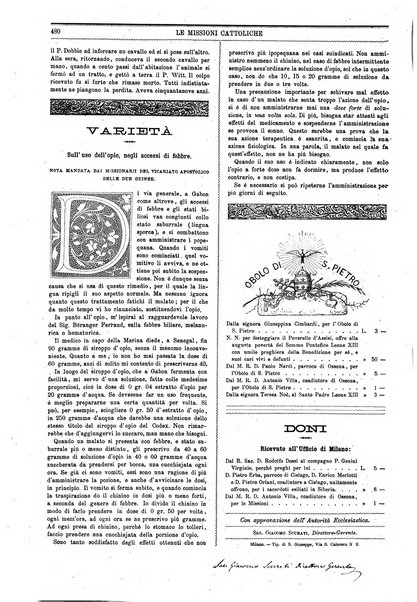 Le missioni cattoliche rivista quindicinale