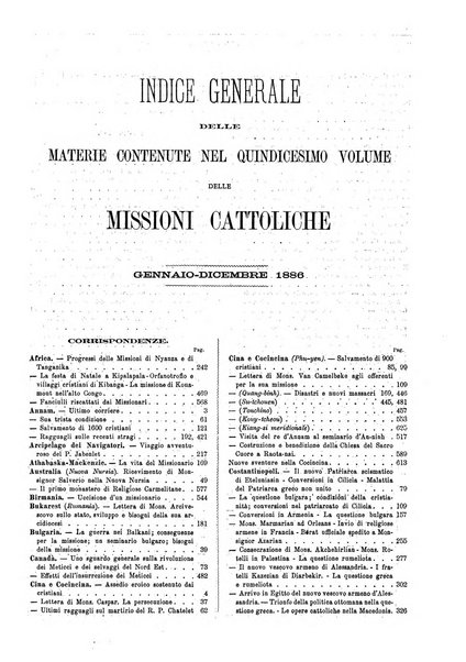 Le missioni cattoliche rivista quindicinale