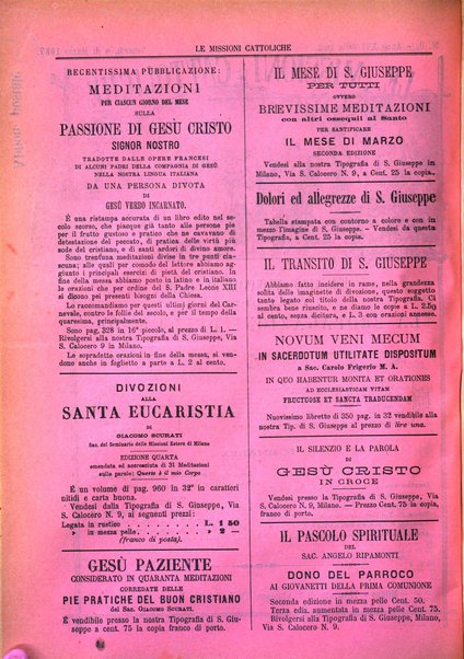 Le missioni cattoliche rivista quindicinale