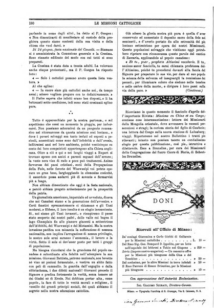 Le missioni cattoliche rivista quindicinale