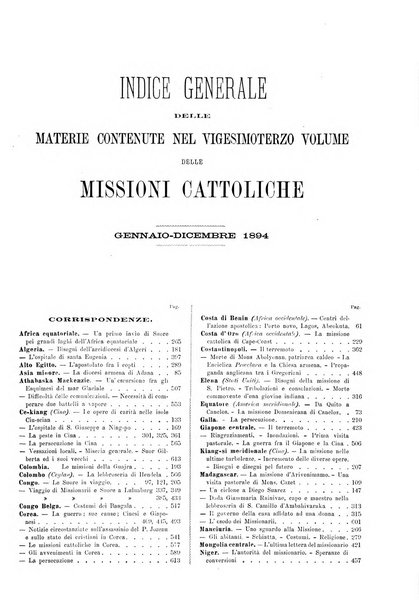 Le missioni cattoliche rivista quindicinale