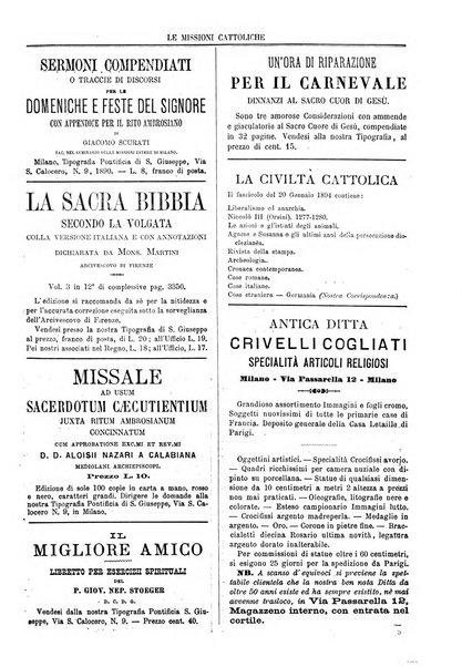 Le missioni cattoliche rivista quindicinale