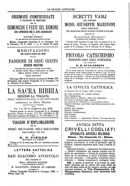 Le missioni cattoliche rivista quindicinale