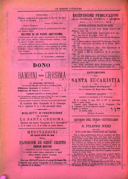 Le missioni cattoliche rivista quindicinale