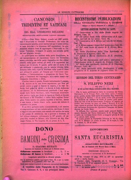 Le missioni cattoliche rivista quindicinale