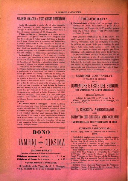 Le missioni cattoliche rivista quindicinale