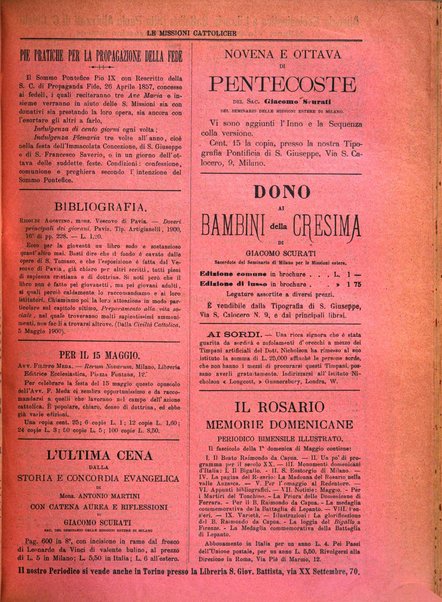 Le missioni cattoliche rivista quindicinale