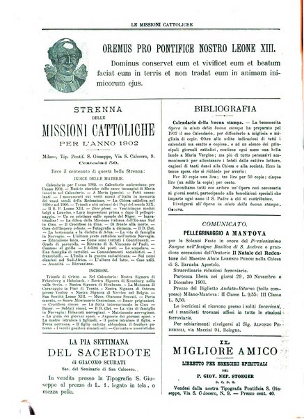 Le missioni cattoliche rivista quindicinale