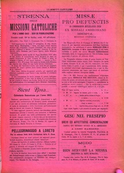 Le missioni cattoliche rivista quindicinale