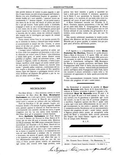 Le missioni cattoliche rivista quindicinale