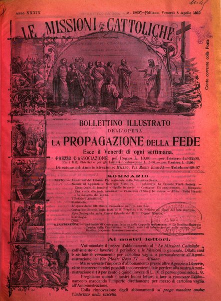 Le missioni cattoliche rivista quindicinale