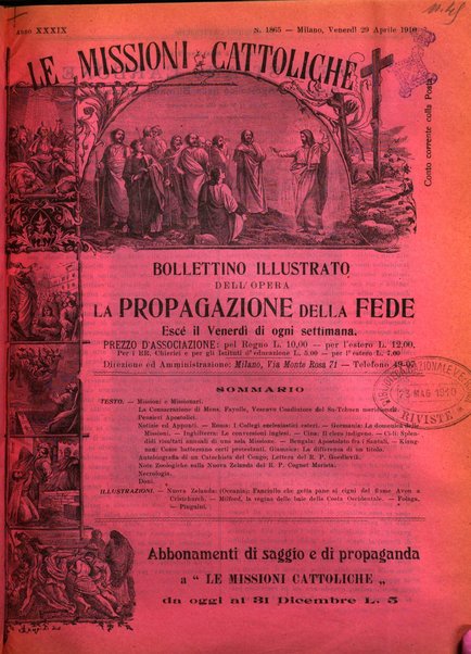 Le missioni cattoliche rivista quindicinale