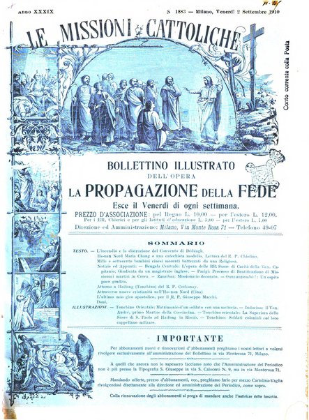 Le missioni cattoliche rivista quindicinale