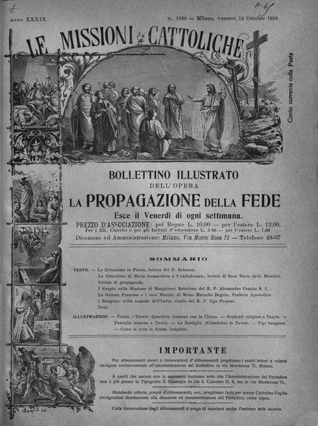 Le missioni cattoliche rivista quindicinale