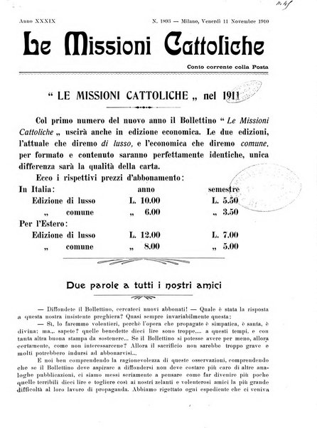 Le missioni cattoliche rivista quindicinale