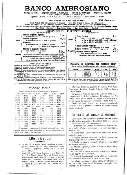 Le missioni cattoliche rivista quindicinale