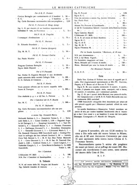 Le missioni cattoliche rivista quindicinale