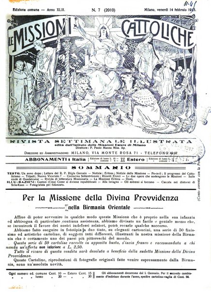 Le missioni cattoliche rivista quindicinale