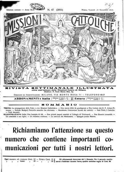 Le missioni cattoliche rivista quindicinale