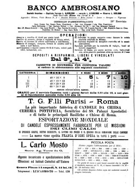 Le missioni cattoliche rivista quindicinale