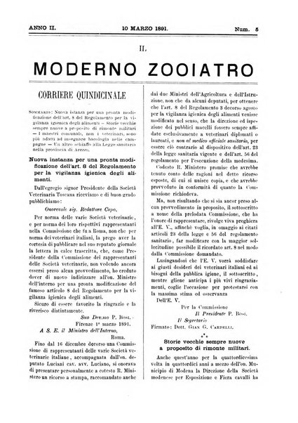 Il moderno zooiatro rassegna di medicina veterinaria e di zootecnia